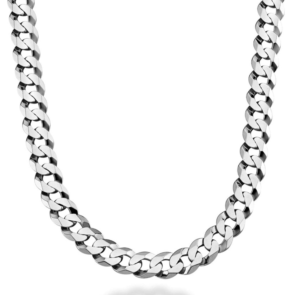 NWT Sterling Silver 9mm Diamond-Cut Chain